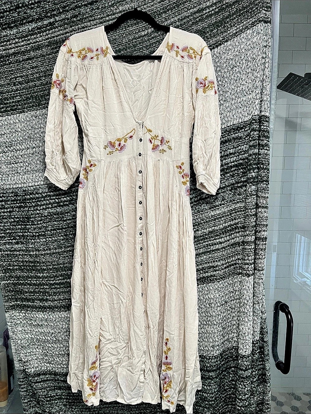 Belle & Bloom Unforgettable Oversized Lace Mini Dress Cream & Pink XS-S